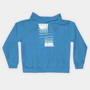 Blue Geometric galaxy pattern Kids Hoodie